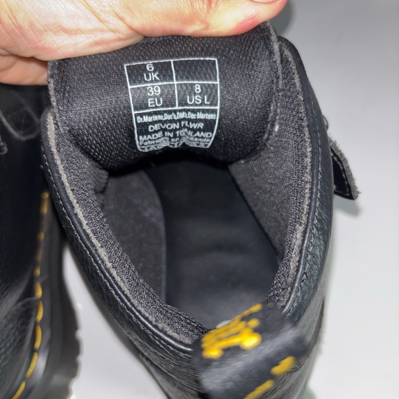 Dr. Martens Black Boots with Floral Buckles - Picture 4 of 6